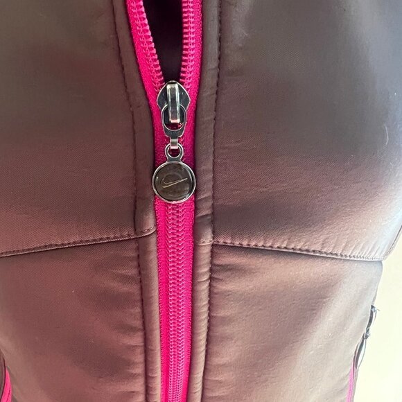 Nike Performance Fleece Jacket, Brown & Pink, Size Small (4-6) - Picture 2 of 7